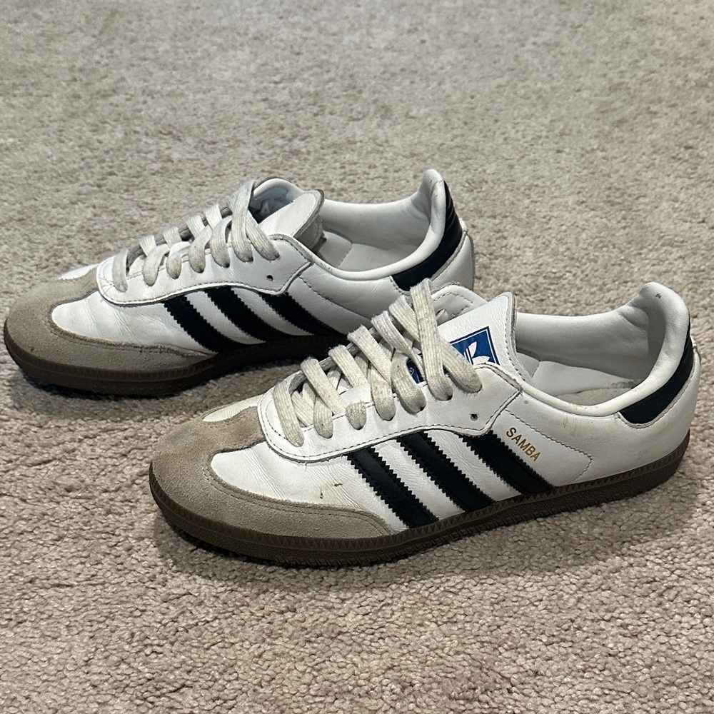 adidas White Sneakers with Black Stripes - Picture 3 of 5